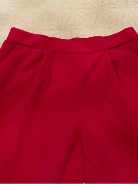 SHEIN Red Straight-Leg Women's Pants